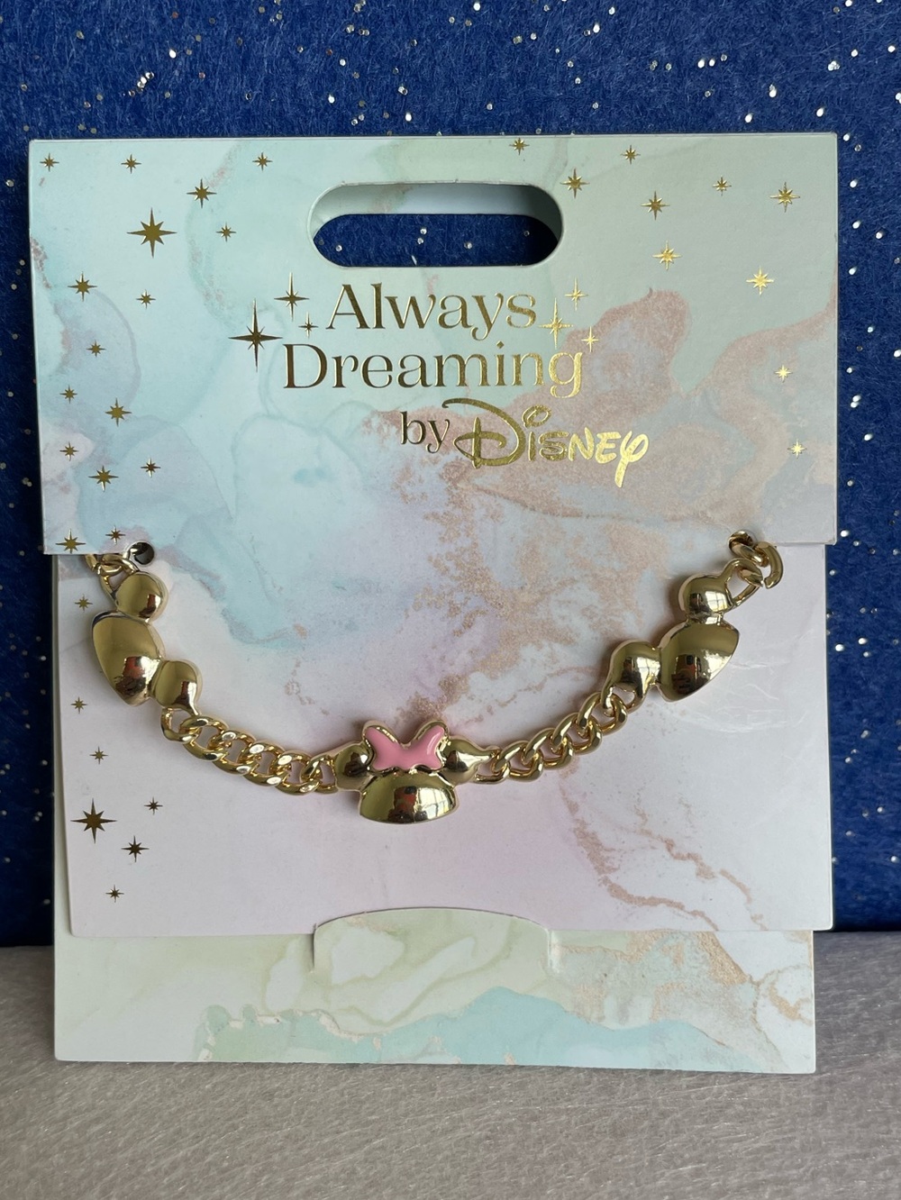 Disney Always Dreaming 🎀 Minnie & Mickey Gold tone Bracelet
